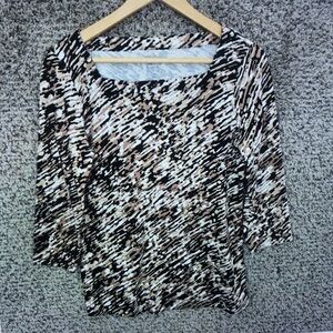 Stylish Women's Black and Tan Top